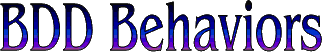 BDD behaviors